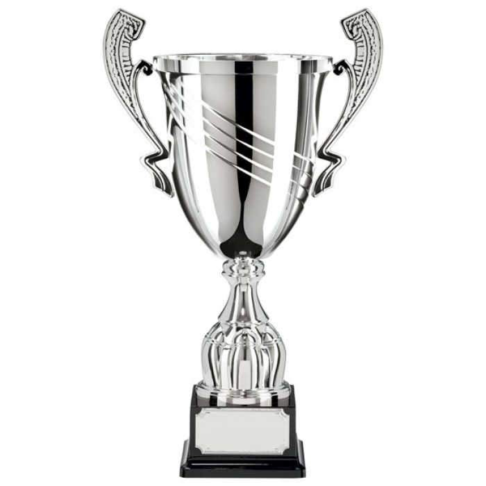 EMPEROR SUPER CUP LARGE SILVER METAL HANDLED TROPHY CUP AVAILABLE IN 4 SIZES